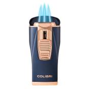 Colibri aansteker - Monaco Triple Jet Carbon - Navy blauw
